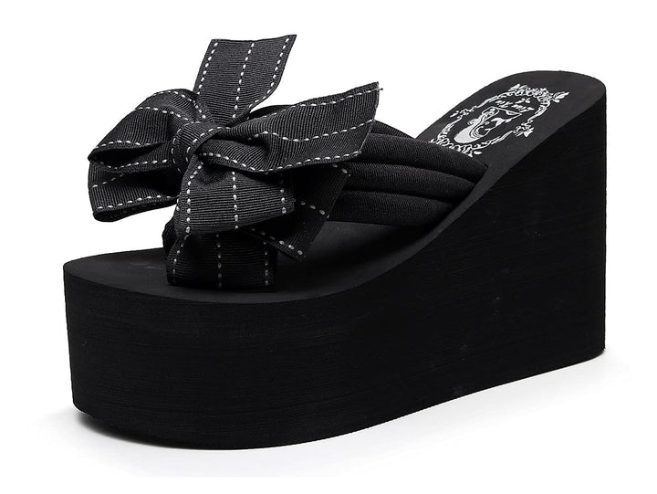 HMOHLL Womens Platform Flip Flops Gothic Sandals For Wo