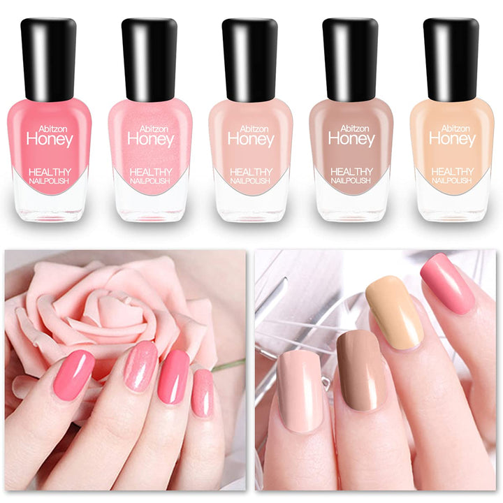 New Nail Polish Set (10 Bottles) - Non-Toxic Eco-Friendly Easy Peel Off &amp; Quick Dry Water Based Nail Polish