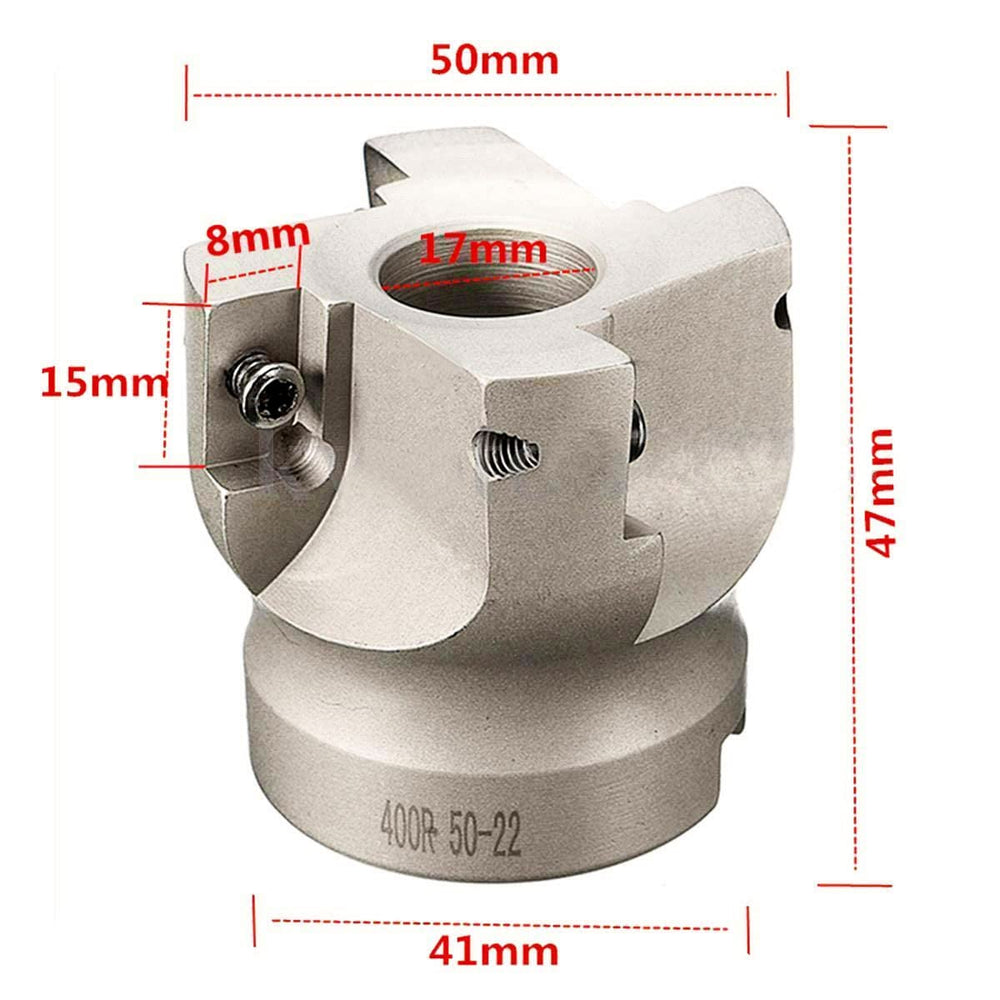 Face milling Holder 50mm/1.96 50-22-4T CNC Face Mill End Milling Shell Cutter with APMT1604PDER -DP Shank Face Mill Arbor BAP400R 50-22-4T (BAP400R 50-22-4T+APMT1604PDER Yellow)