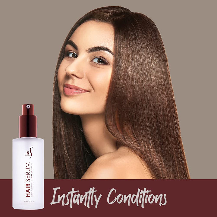 Serum, 4 Pack - Hair Styling Agent with Argan Oil for Dry, Damaged Hair - Frizz Control Serum for Straightening, Shine, Trendy Tresses