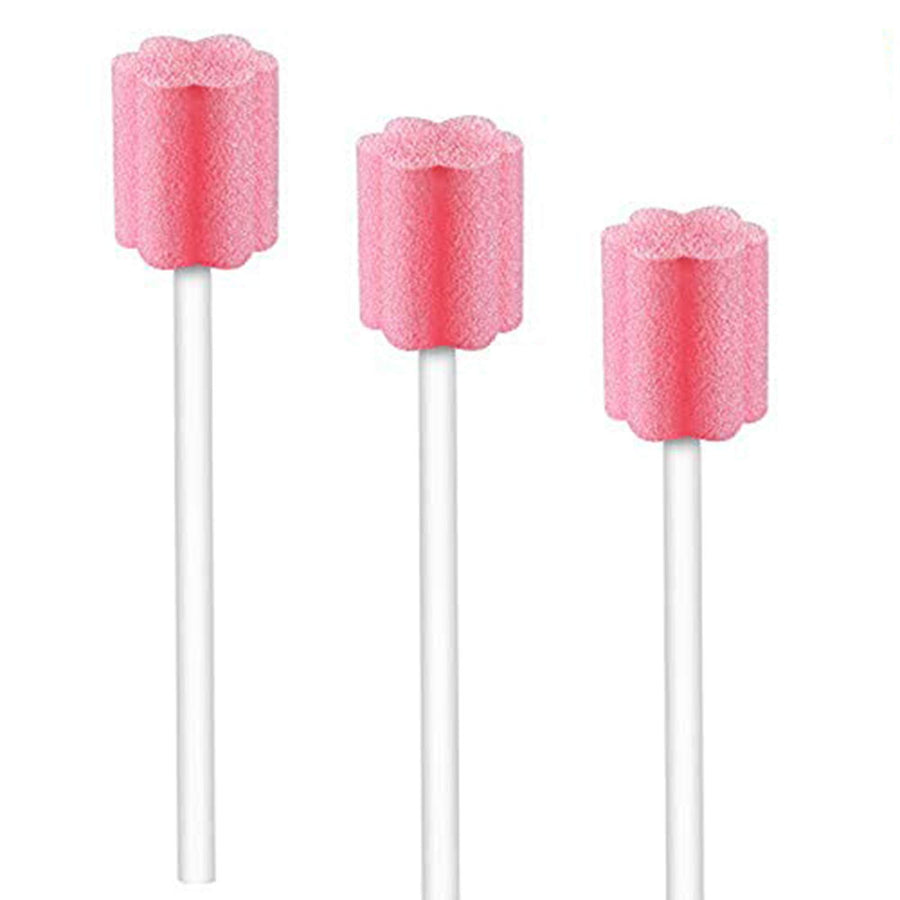 Disposable Oral Care Sponge Swabs(50pcs Pink)