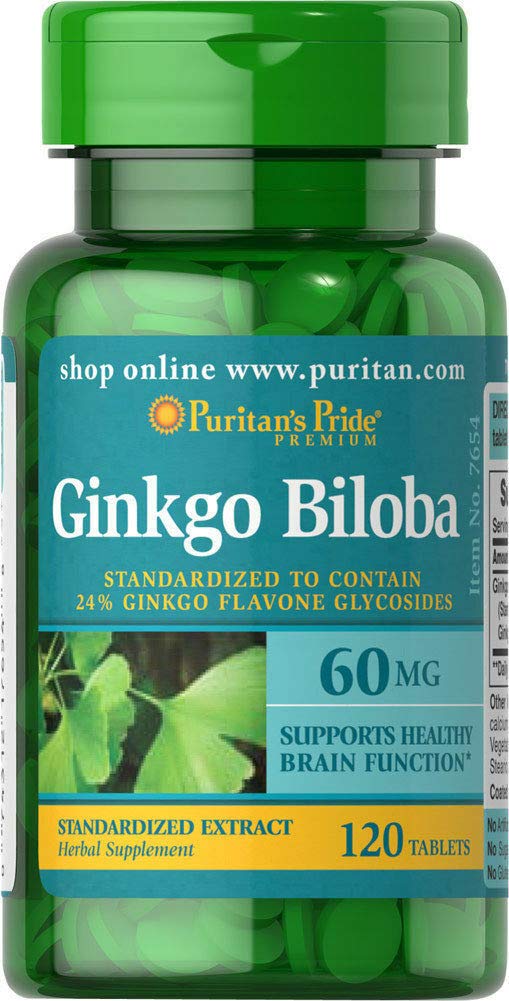 Puritans Pride Ginkgo Biloba Standardized Extract 60 mg