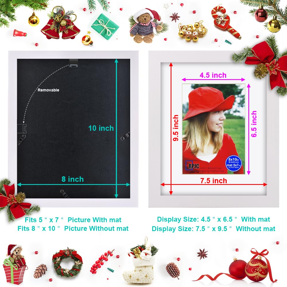 RPJC 8x10 inch Picture Frame Made of Solid Wood and Hig