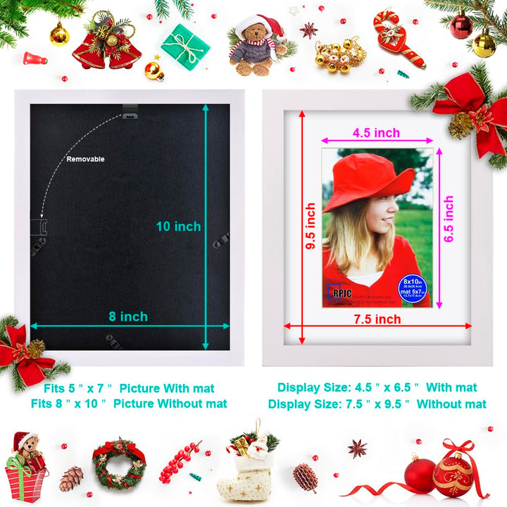 RPJC 8x10 inch Picture Frame Made of Solid Wood and Hig