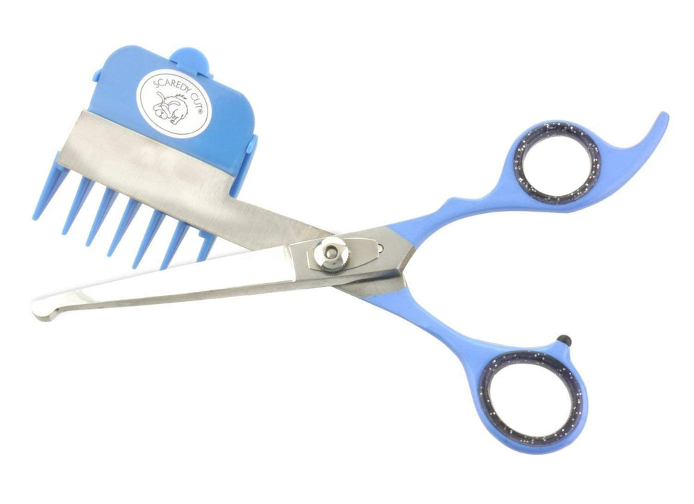 Silent Pet Grooming Kit for Dogs, Cats and All Pet Grooming - A Quiet Alternative to Electric Clippers for Sensitive Pets (Right-Handed Blue)