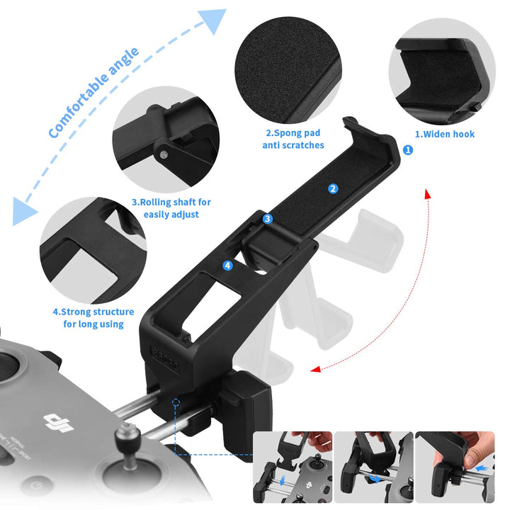 Adjustable Tablet Extended Bracket Holder for DJI Neo/Mini 4K/Mini 4 Pro/Mini 2/Mini 3/AIR 3/2S/Mavic 3 Drone Remote Controller 7-10.5 Inch Tablet Clip Stand Mount for iPad Mini/Air Accessories
