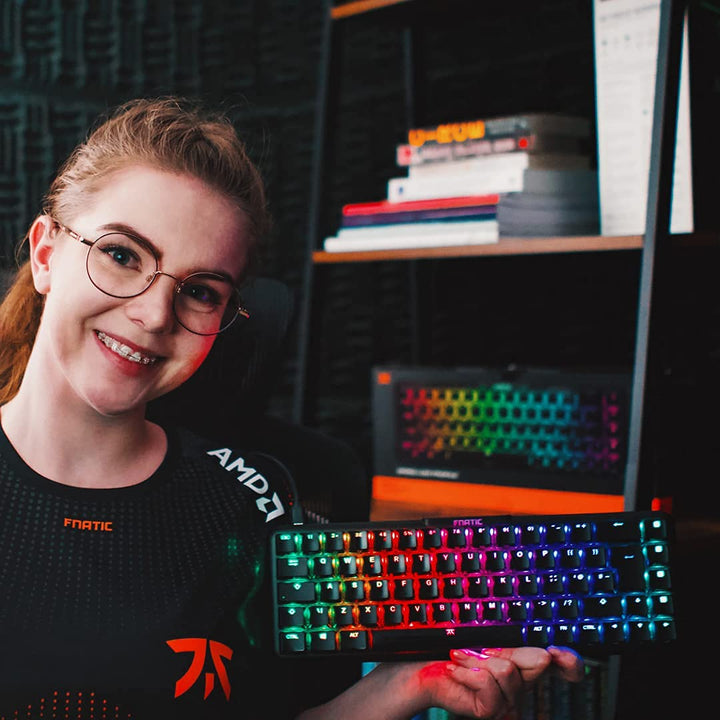 FNATIC STREAK65 - Compact RGB 60 Gaming Mechanical Keyboard - Speed Switches - 65% Layout (60 65 Percent)- Low Profile - Esports Keyboard (US Layout, QWERTY)