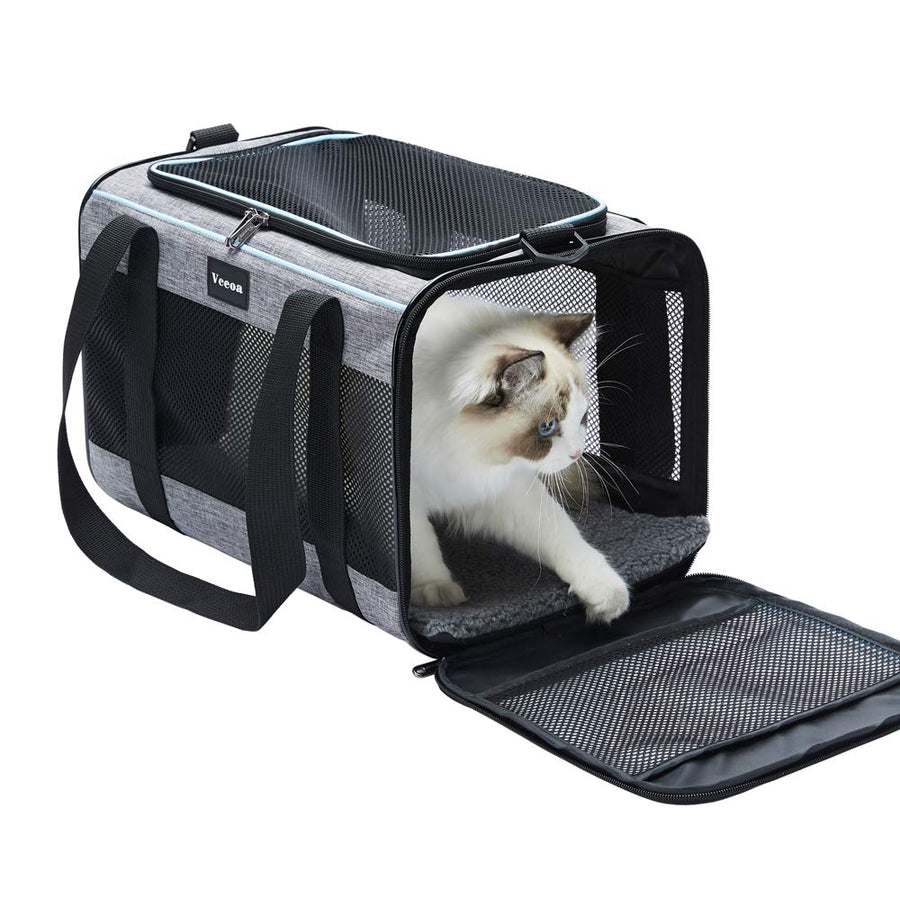 17.5x11x11 Inches Cat, Dog Carrier for Pets Up to 16 Lbs, Soft-Sided Cat Bag Animal Carriers Travel Puppy Carry As a Toy of Fabric Pet Home