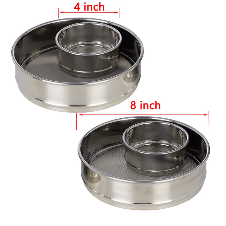 2000 Mesh Lab Sieves, 2000 Mesh Test Sieve, 8&#39;&#39; Diameter, 304 Stainless Steel Wire Cloth (0.0065mm)