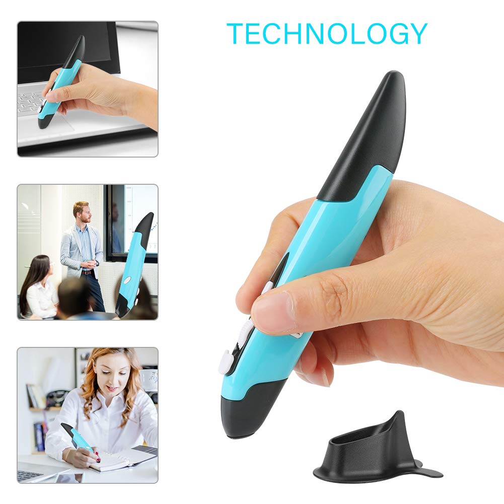 2.4GHz USB Wireless Optical Pocket Pen Mouse - Adjustable 800/1200/1600 DPI Handwriting Smart Mouse for Laptop Android Tablet PC