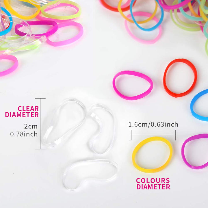 4000pcs Soft Elastic Hair Bands, 2000pcs Multi Color and 2000pcs Clear Hair Holder Hair Tie Elastic Rubber Bands for Baby Girls