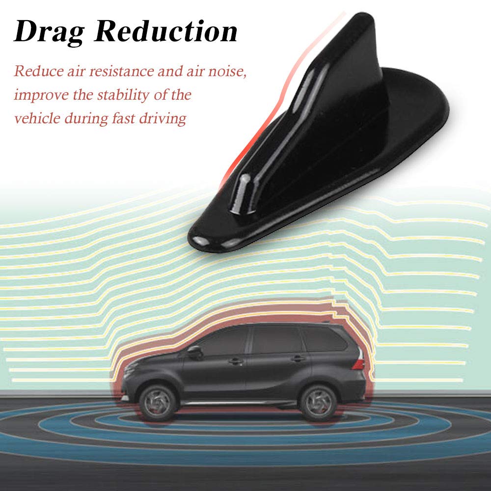 Spoiler Roof Wing, Air Vortex Generator Diffuser Shark Fin Universal 10pcs Kit Black