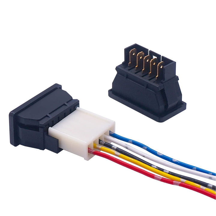 2Pcs 5 Pin Car Window Switch 12V 20A Control Power Window Lift RV Slide Out Momentary Rocker Switch with Wiring Harness K-011-JT-X