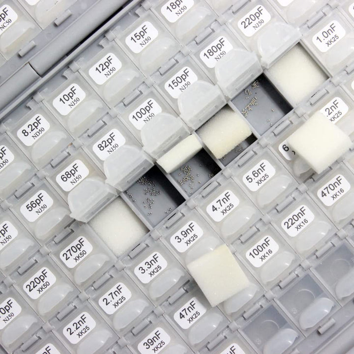 SMT SMD 0402 Capacitor kit 79 Values x 50 pcs distributed in Box-All .5p 1uF X7R