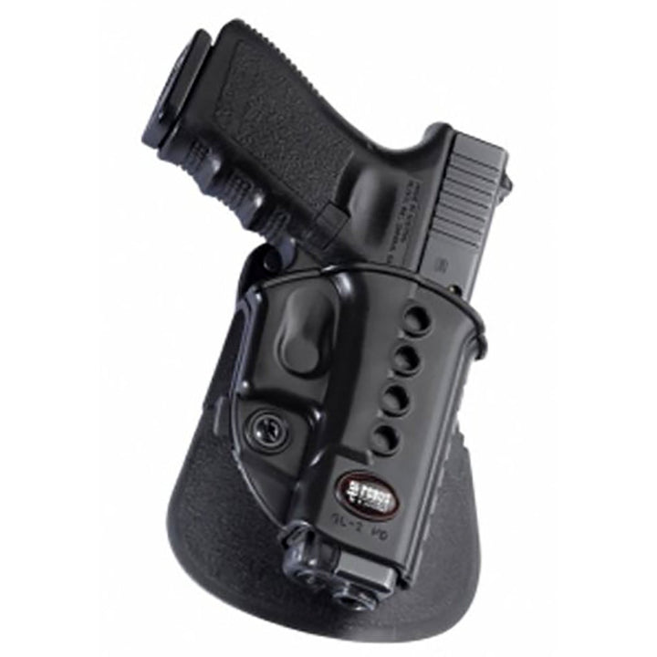 , E2 Paddle Holster, Fits Glock 17/19/19X/22/23/31/32/34/35/45, Right Hand, Kydex, Black