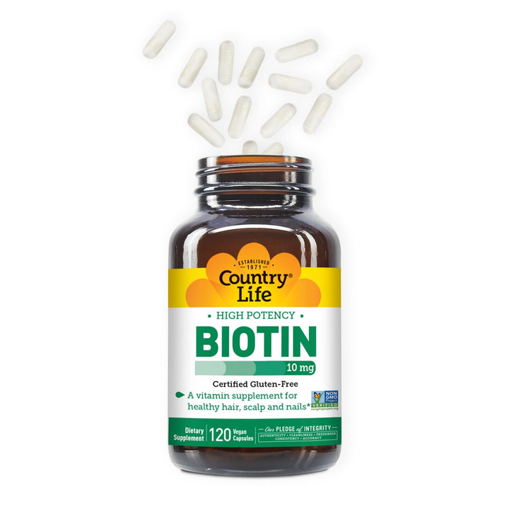 High-Potency Biotin 10mg - Vegan &amp; Gluten-Free Biotin Supplement for Skin &amp; Nails, Energy Metabolism - Biotin 10000mcg Capsules