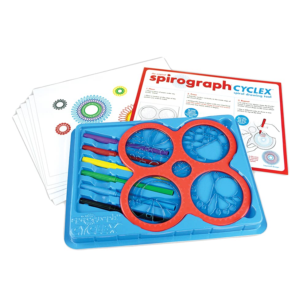 – Cyclex Set – Art Kit – Rotating Stencil Wheel Creates Countless Designs – For Ages 8+