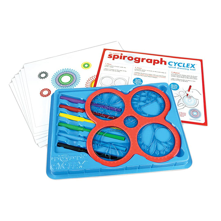 – Cyclex Set – Art Kit – Rotating Stencil Wheel Creates Countless Designs – For Ages 8+