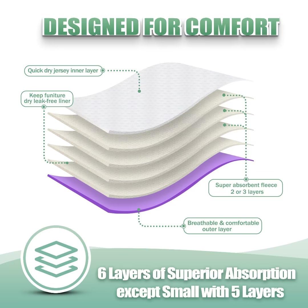 Wegreeco Washable Reusable Premium Dog Diapers, Extra Large, Bright Color, for Female Dog, Pack of 3,Small Dog Puppy &amp; Doggy Diapers Female,Dog Period Panties Diapers Female in Heat