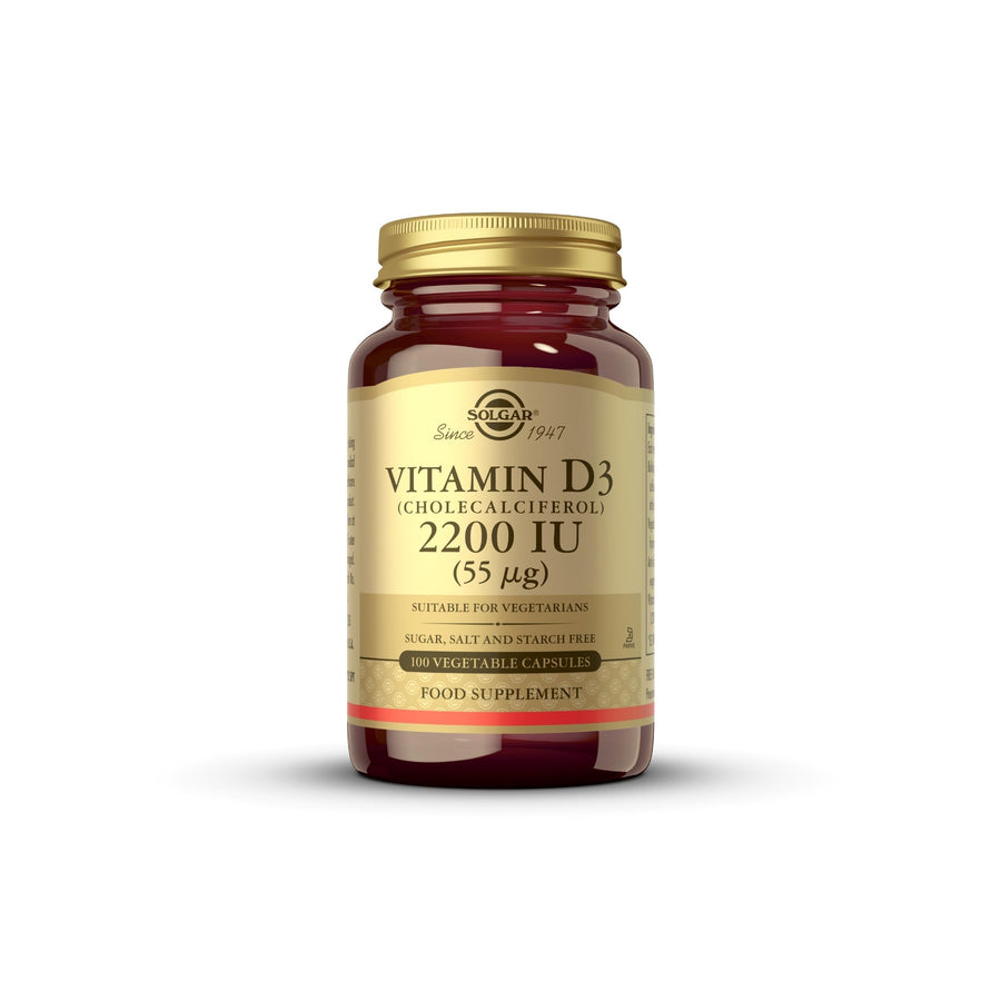 Solgar Vitamin D3 (Cholecalciferol) 55 mcg (2200 IU), 1