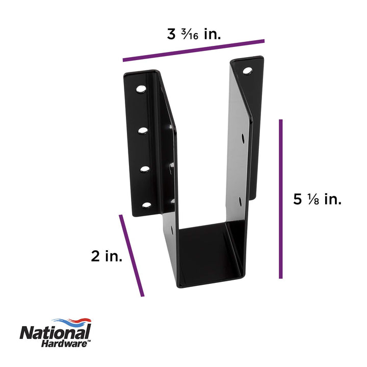 National Hardware N800-019 Joist Hanger, Black