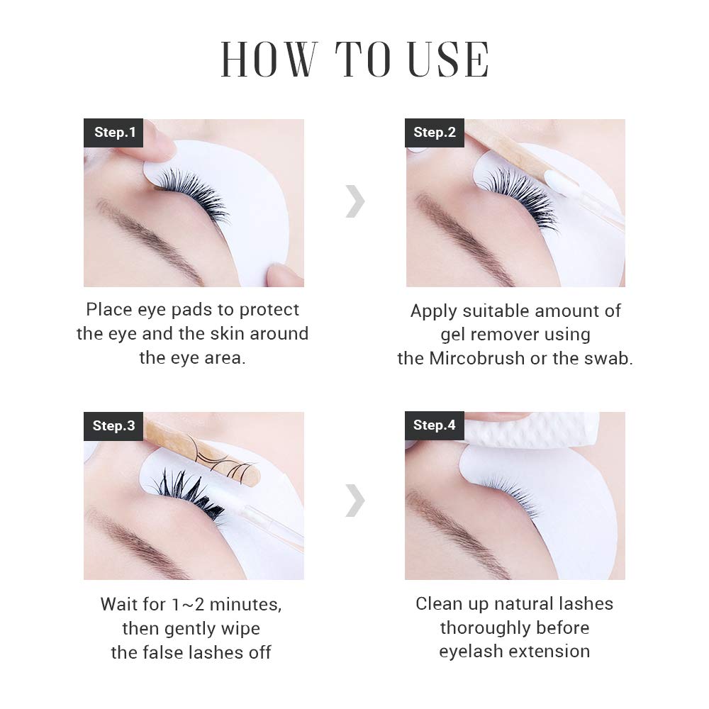 Gel Remover for Eyelash Extension/Quickly and Easily Removes Eyelash Extension Adhesive/Fast Dissolution Time / 15ml (Aqua)