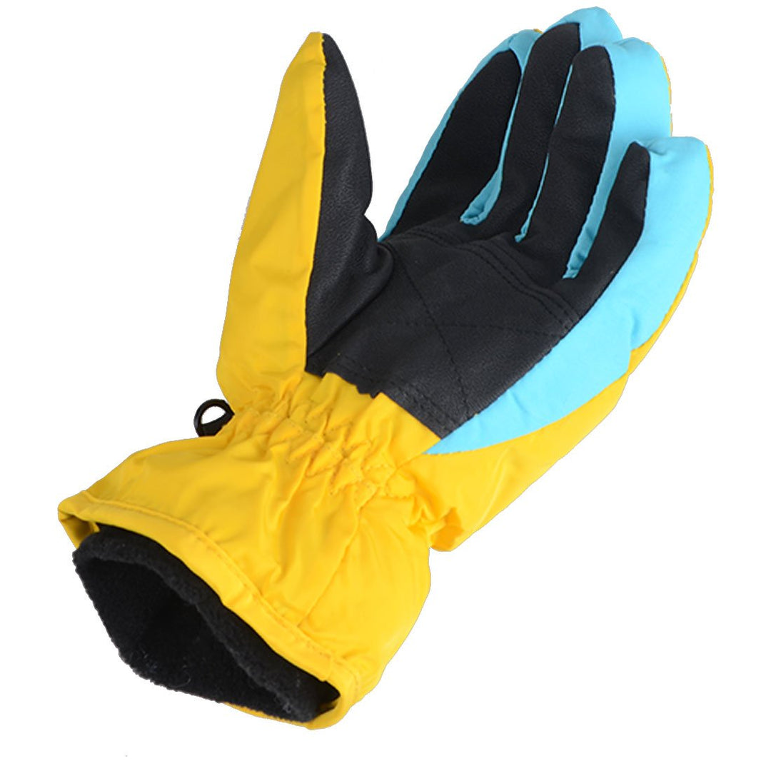 Kids Winter Snow Ski Gloves Children Snowboard Gloves for Boys Girls (Yellow, S (6-7 Years))