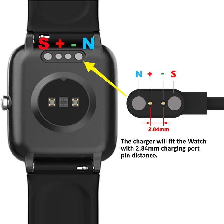 Smart Watch Charger 2 Pin Compatible with Fitpolo 1.8’’ Smartwatch Charger for IDW13/IDW19/IDW15 Smartwatch