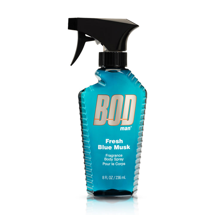 BOD Man Fragrance Body Spray, Fresh Blue Musk, 8 fl oz
