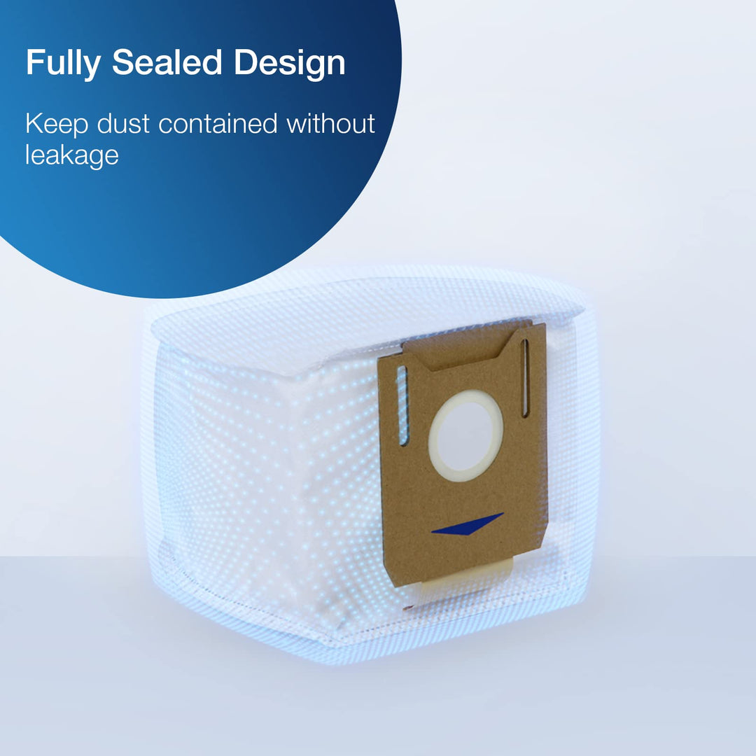 Disposable Dust Bag Deebot, Works with N10 Plus/ N8 Pro Plus / T9 Plus Robot Vacuum and Mop Cleaner, up to 30 Days of Dirt and Debris