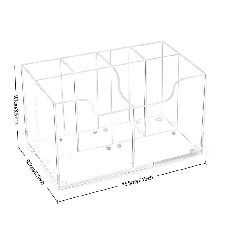 Small Toothbrush Holder for Bathroom, 5 Slots Clear Acrylic Bathroom Accessories Organizer for Small Spaces