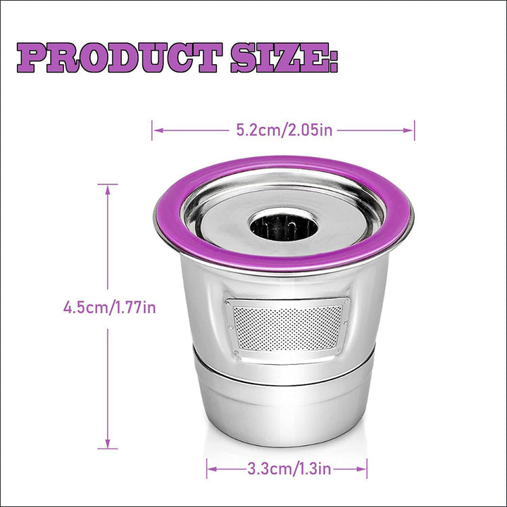 2Pcs Reusable k cups for Keurig 2.0 & 1.0,Metal Stainless Steel k cup Refillable mini Keurig duo Coffee Pods Filter,for Keurig Coffee Makers