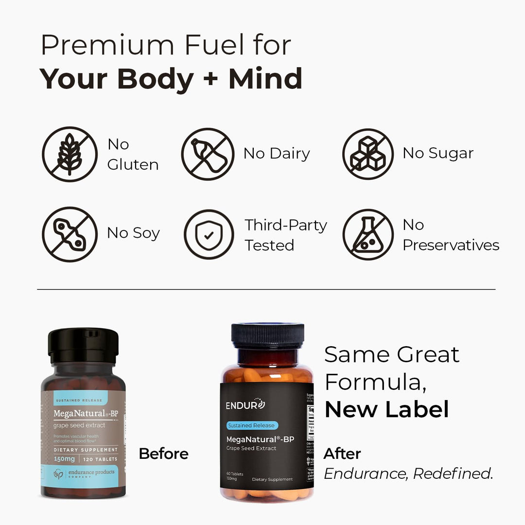 MegaNatural BP, Grape Seed Extract Supplements with Sustained-release California Grape Seed Extract Herbal Supplements for Optimized Absorption &amp; Supports Energy, 150 mg, 120 Tablets