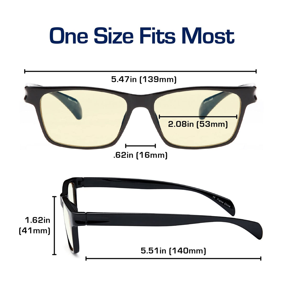 Non-Polarized UV Glare Protection Amber Tinted Reading Glasses (43230-11185|53)
