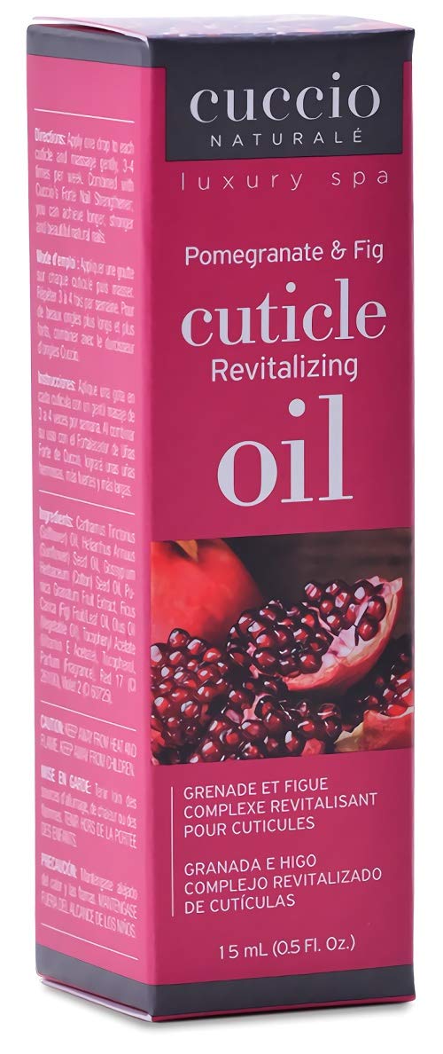 Naturale Revitalizing Cuticle Oil - Hydrating Oil | For Repaired Cuticles Overnight - Remedy | Pomegranate &amp; Fig | For Damaged Skin &amp; Thin Nails - Paraben/Cruelty-Free Formula - 15ML