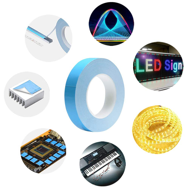 Double Sided Thermal Tape, 1Inch x 82FT Thick Thermal Adhesive Tape, High Performance Thermally Double Side Tapes Cooling Pad Apply to LED Strips, 3D Printer, BCP, VGA, PCB, GPU, SSD Drive