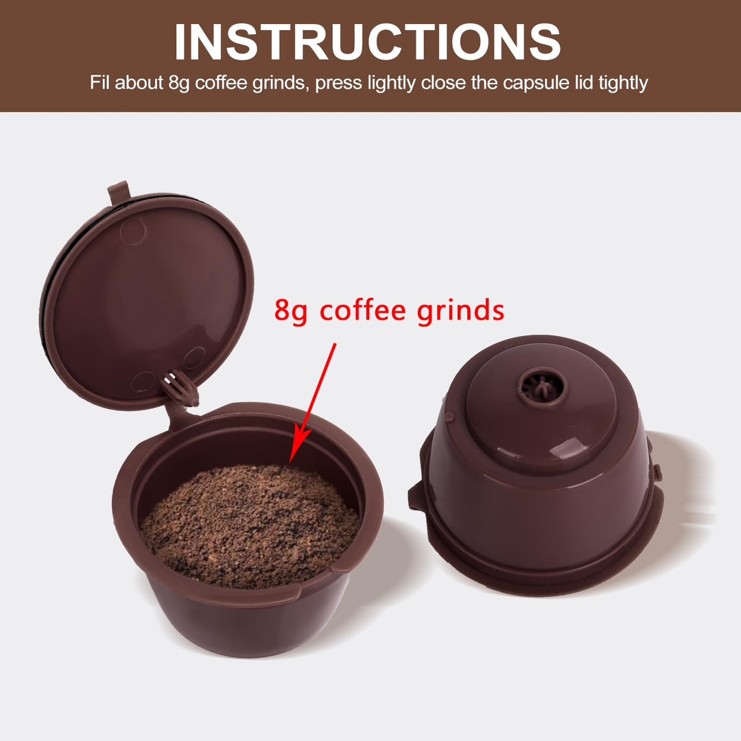 KEEPOW Reusable Coffee Capsules Compatible with Nescafe
