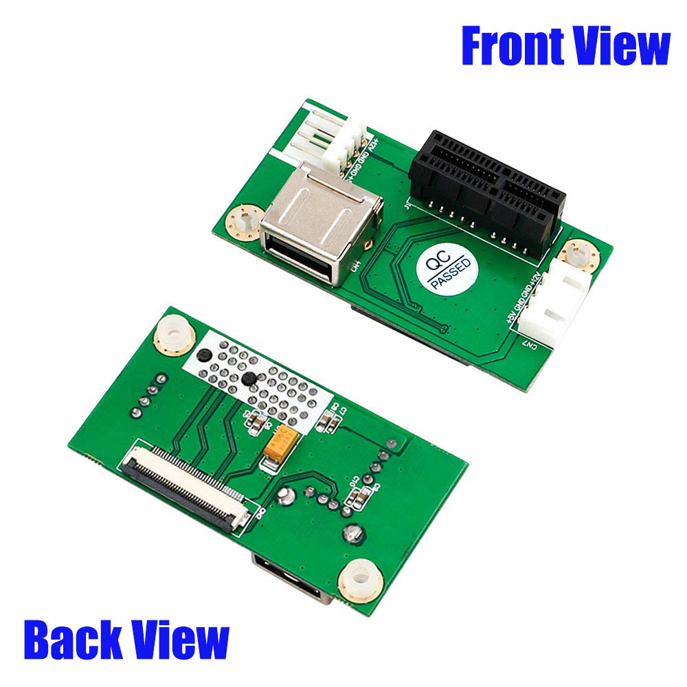 NGFF (M.2) Key A/E to PCI-E Express x1 + USB Riser Card