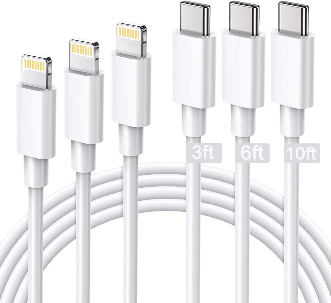 iPhone Lightning Charger Cable,iPhone Charger Cable [MFi Certified] 4Pack 10FT Extra Long iPhone Charging Cable Cord,USB to Lightning Cable for iPhone 14 ProMax/13Pro/12MiNi/11/XS/XR/8/7/6,AirPods