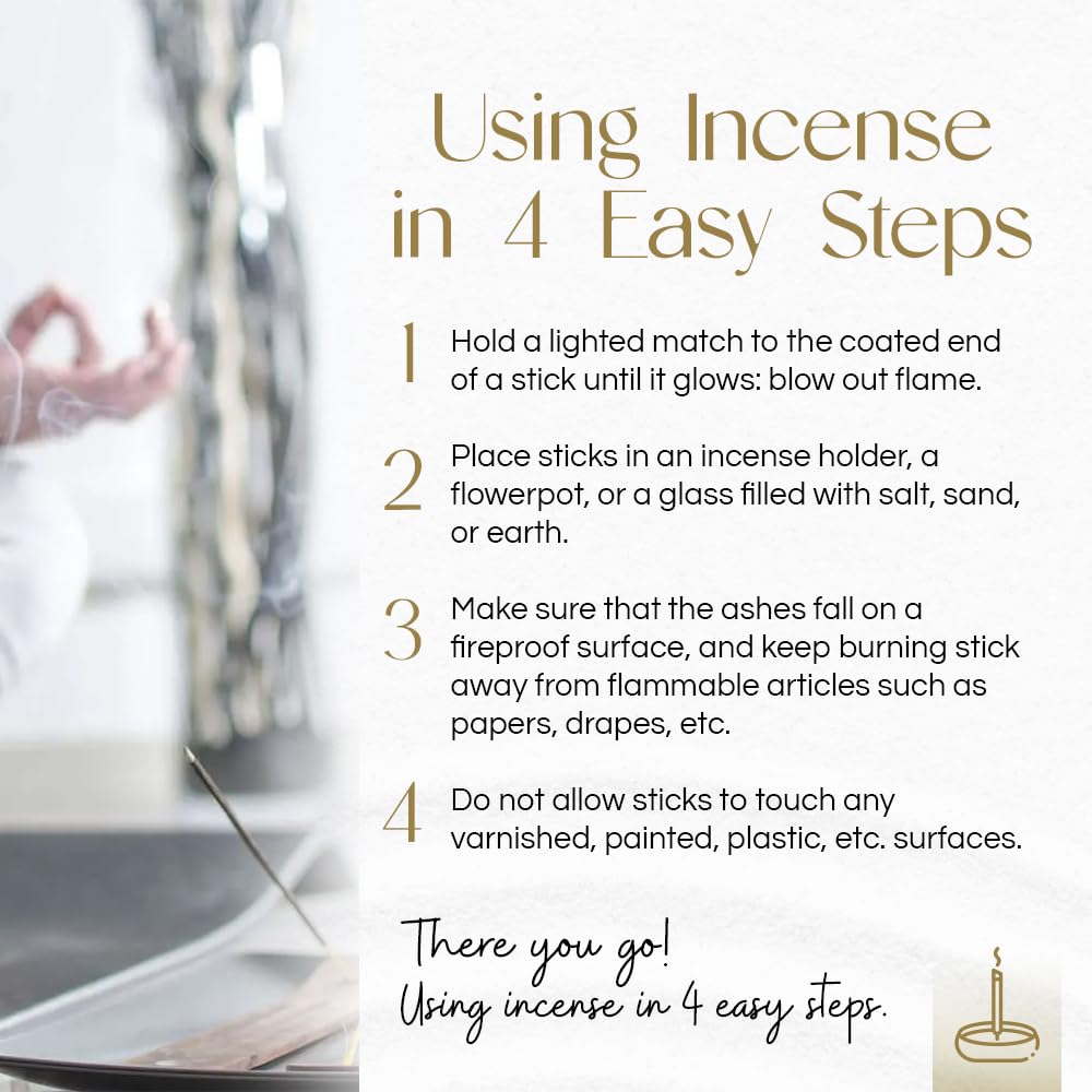 - Extra Rich Scented Incense Sticks - Non-Toxic 10” Slow Burn Aromatic Sticks - Sandalwood - 20 Sticks - 4 Pack