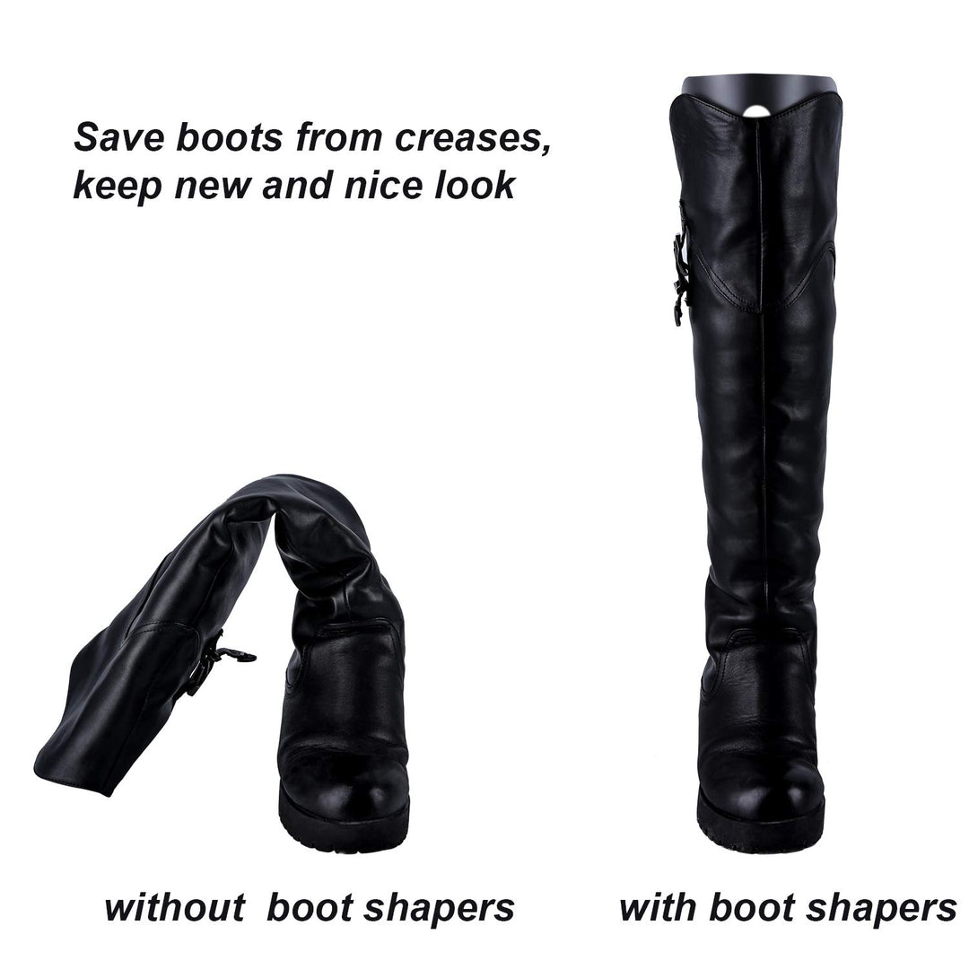 10 Pieces (5 Pairs) Boot Shaper Form Inserts Boots Tall Support for Women and Men (12 inches, Black)