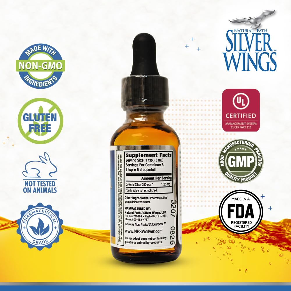 Natural Path Silver Wings Colloidal Silver Liquid - Enh