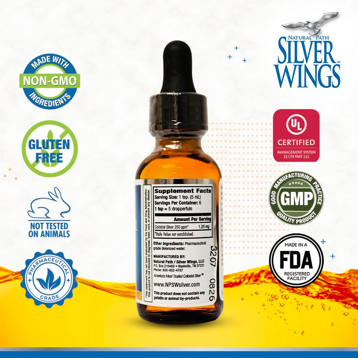 Natural Path Silver Wings Colloidal Silver Liquid - Enh