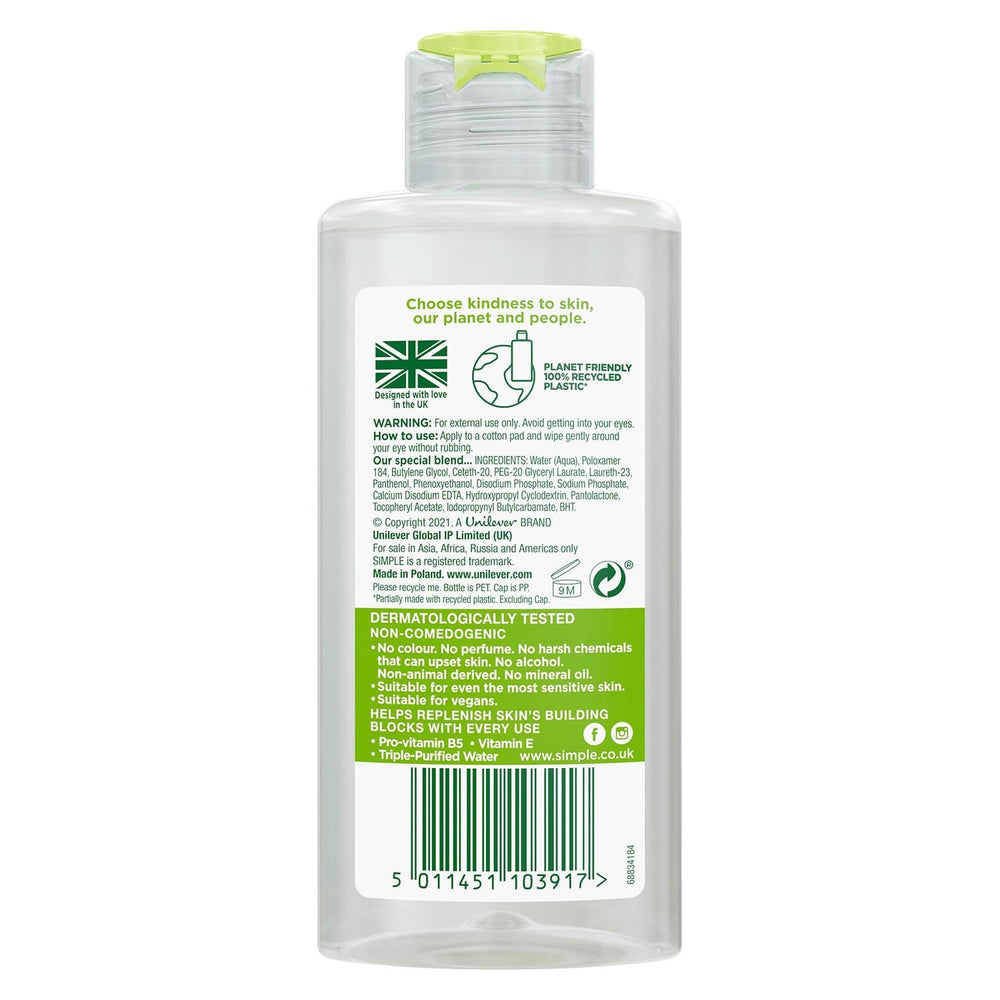 Simple Eye Make Up Remover with Vitamin Goodness 125ml - UK