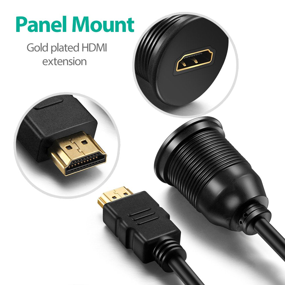 ICESPRING HDMI Panel Flush Mount Cable - 1 Meter 3ft HD
