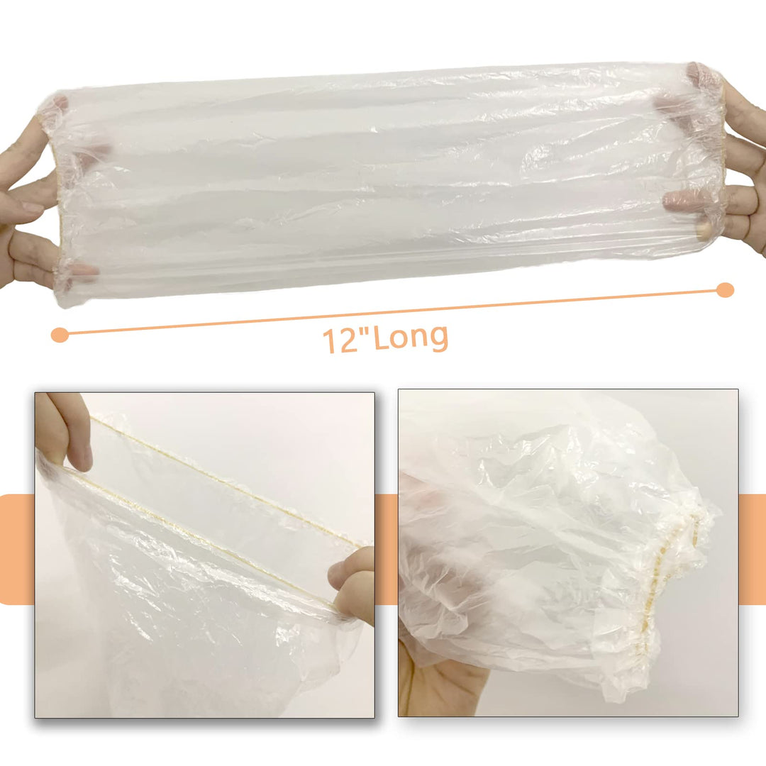 PICC Line Shower Cast Cover, Disposable Waterproof Elbow Bandage Wound Protect Sleeve, 20 Pcs, Fits Circumference: 17 - 22, 12 Long