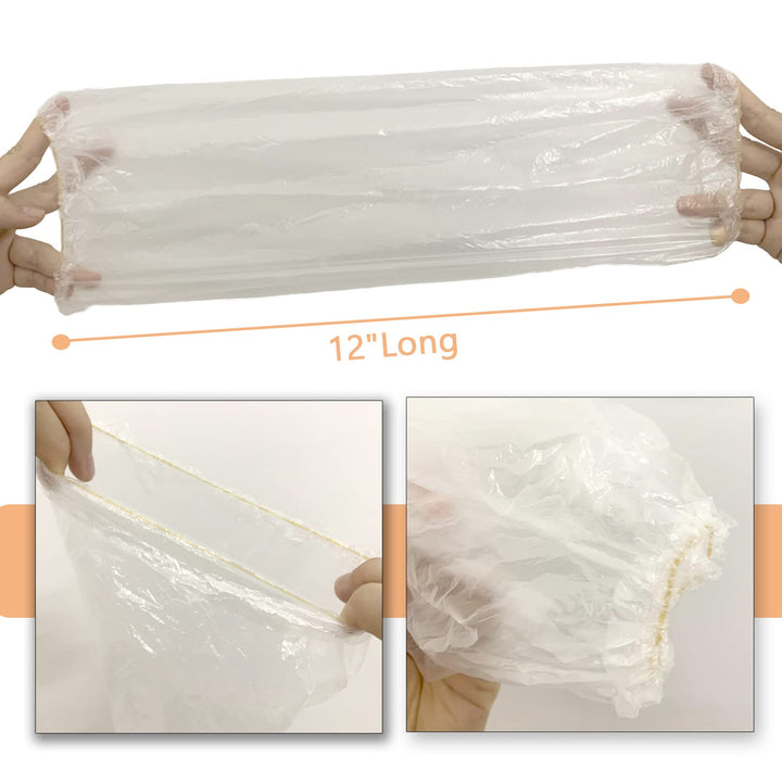 PICC Line Shower Cast Cover, Disposable Waterproof Elbow Bandage Wound Protect Sleeve, 20 Pcs, Fits Circumference: 17 - 22, 12 Long