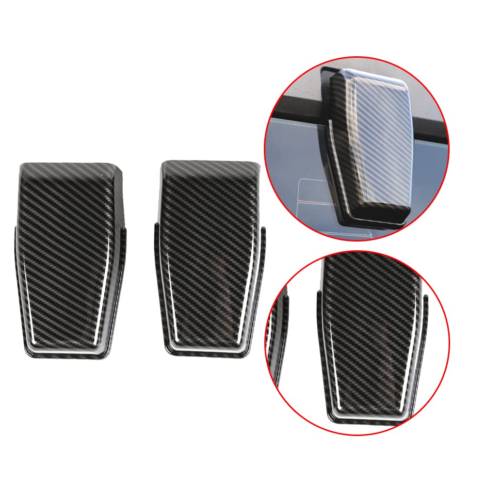 2PCS Tailgate Hinge Cover Rear Upper Glass Door Liftgate Hinge Cover Trim for 2007-2017 Jeep Wrangler JK &amp; Unlimited (Carbon Fiber)