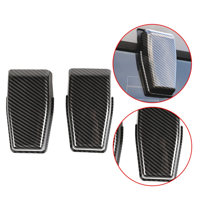 2PCS Tailgate Hinge Cover Rear Upper Glass Door Liftgate Hinge Cover Trim for 2007-2017 Jeep Wrangler JK &amp; Unlimited (Carbon Fiber)