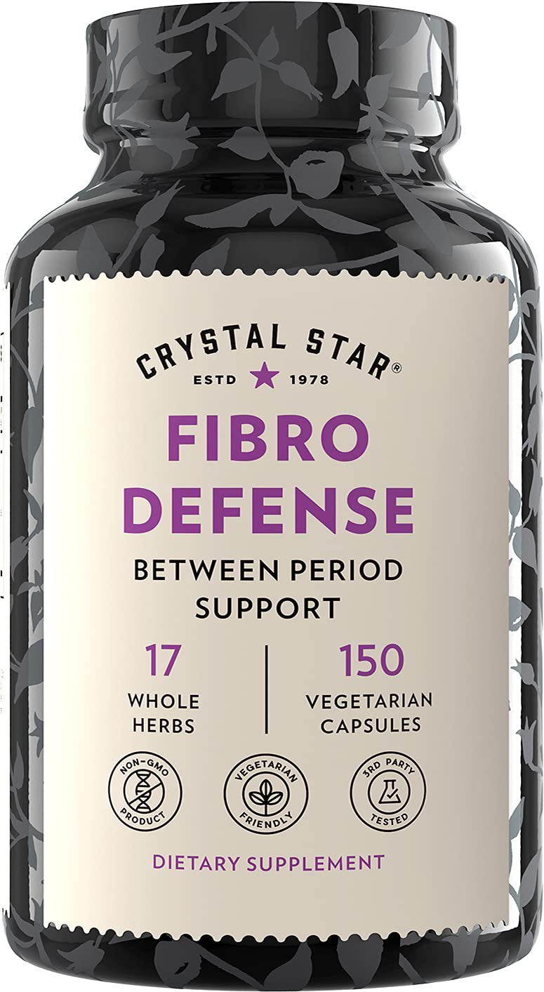 Fibro Defense, 150 Capsules - Breast & Uterine Health Between Periods - Natural Herbal Supplement Caps for Women - Vegetarian, Non GMO